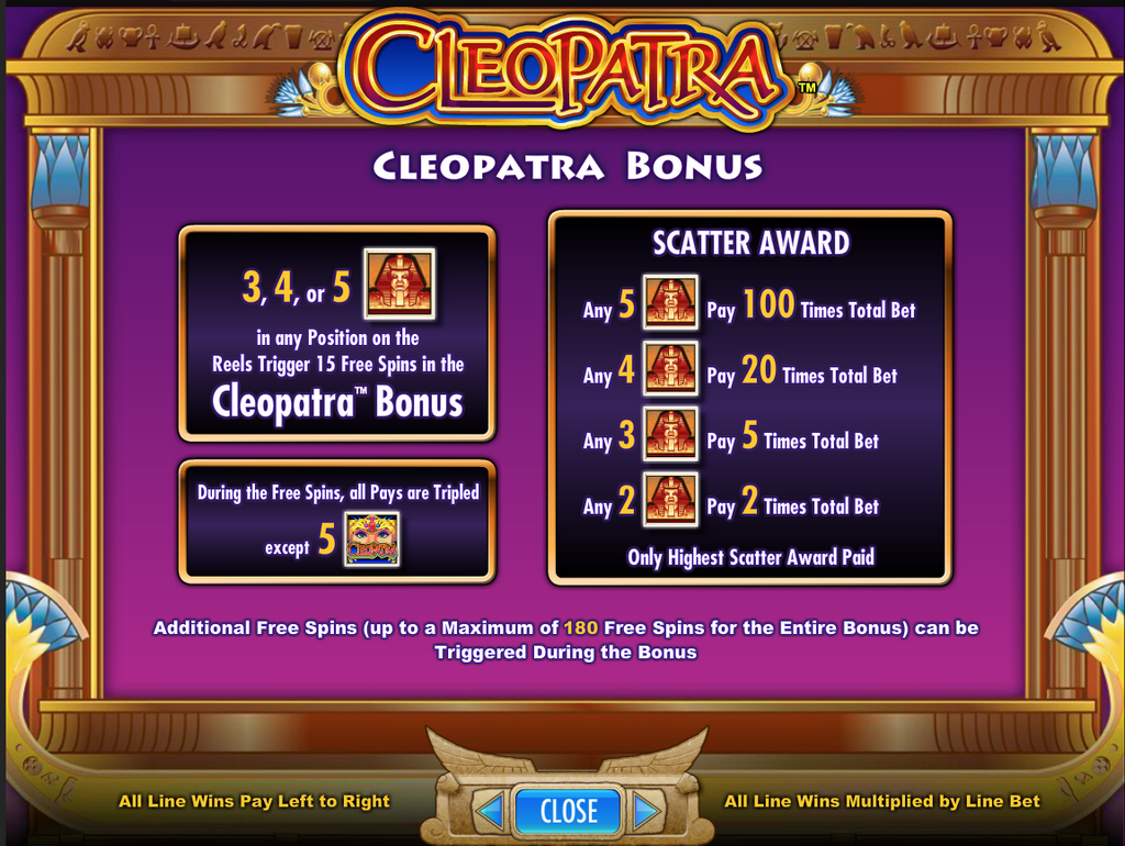Cleopatra Free Slot Machine Play